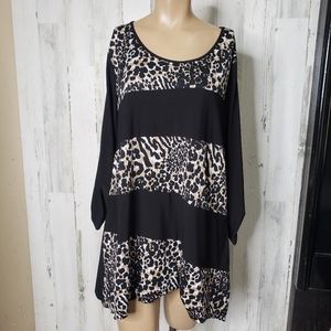Notations  Leopard Print Top size 1X